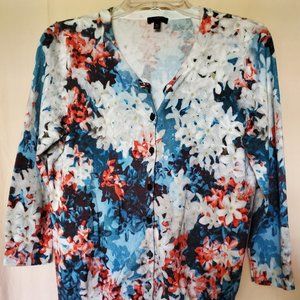 Talbots Medium Petite Button Sweater
